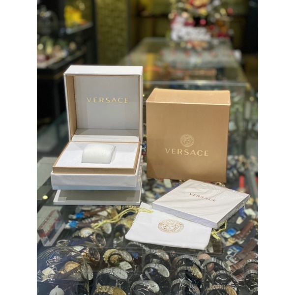 Hộp đựng đồng thay thế bằng da cao cấp Versace kèm túi và sổ thông tin hãng