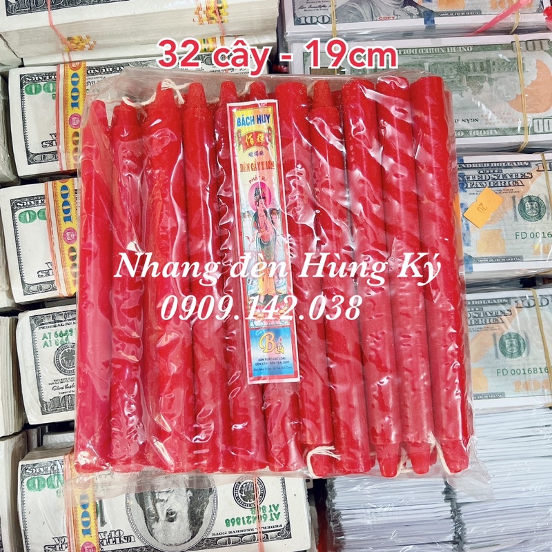 Đèn cầy sáp thơm 32 cây 19cm (1kg)