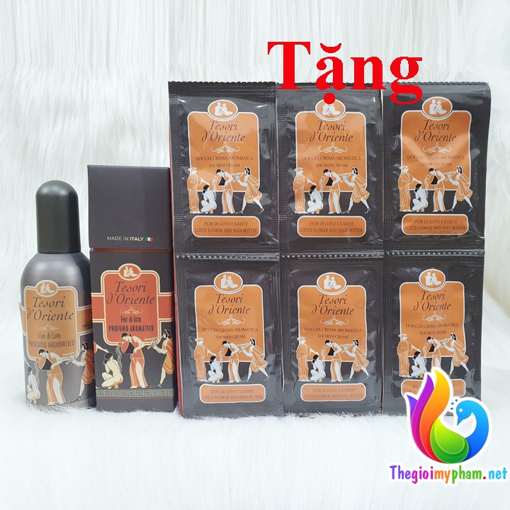 Nước Hoa Tesori D'oriente Hoa Sen 100ml - Tặng 6 Gói Sữa Tắm Tesori D'oriente