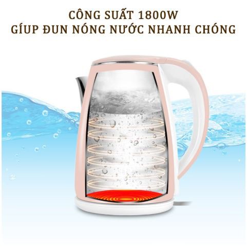 Ấm siêu tốc 2 lớp cách nhiệt 2.5l Thái Lan