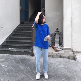 Áo thun trơn tay lỡ