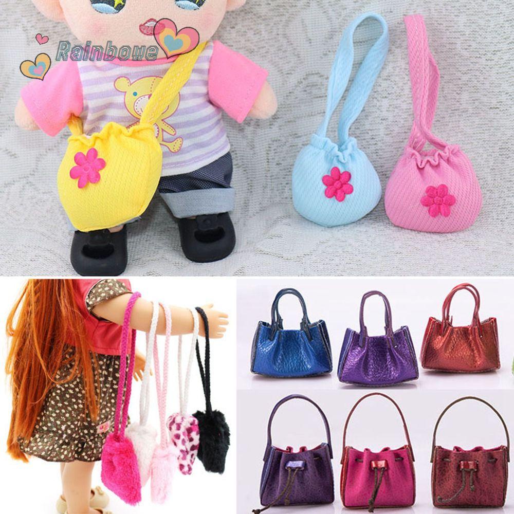 Túi Da PU Đeo Chéo Màu Sắc Cầu Vồng Xinh Xắn Dành Cho Búp Bê 1 / 6