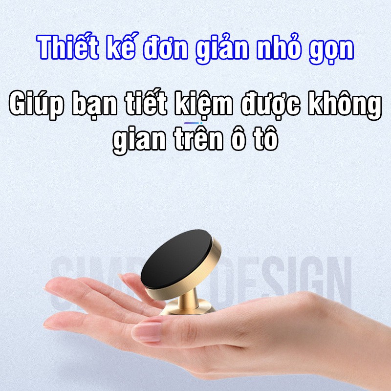 [Mã LIFEAUMAY giảm 10% tối đa 30k đơn 150k] Giá Đỡ Điện Thoại Trên Ô Tô Nam Châm Xoay 360 Độ Cao Cấp Nhỏ Gọn Tiện Lợi