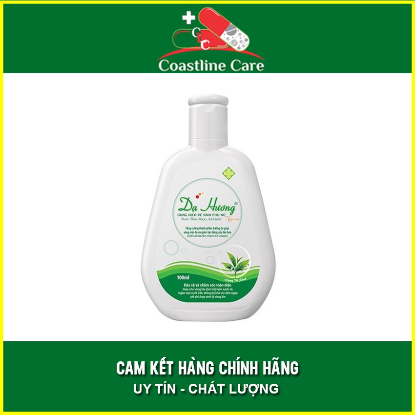 Dung dịch vệ sinh phụ nữ Dạ Hương Xanh Lá (Trà Xanh) 100ml  - Coastlinecare Pharmacy