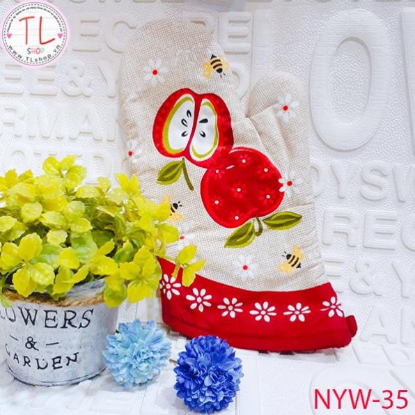 Găng tay vải nhấc nồi cách nhiệt họa tiết xinh xắn
