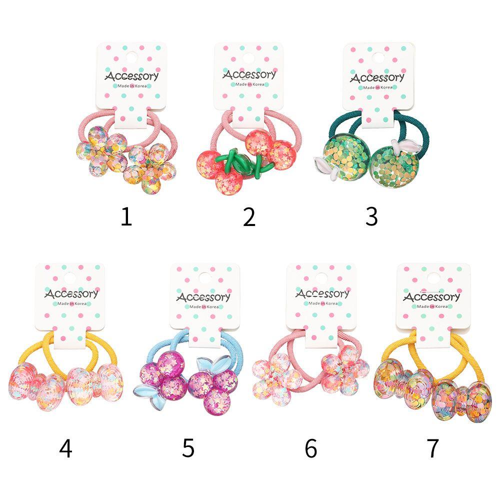 Set 2 Dây Cột Tóc Hình Ngôi Sao Hoạt Hình Dễ Thương Cho Bé Gái