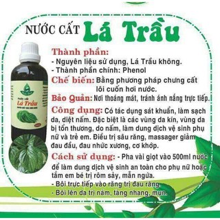 Nước cất lá trầu không