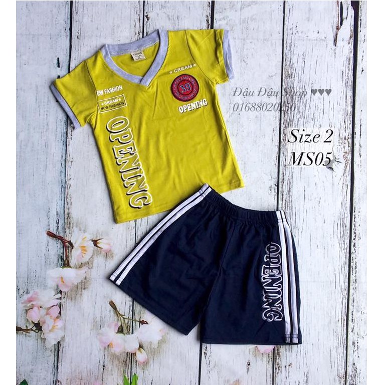 BỘ BÉ TRAI TRỘN MÀU THEO SIZE