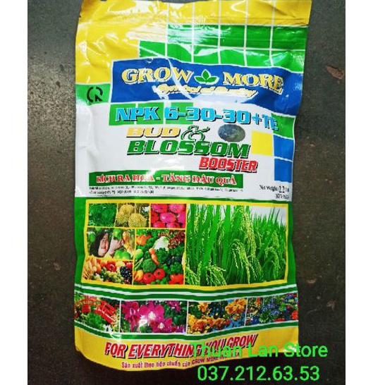 Gói 1kg Phân Bón Lá NPK 6-30-30 Grow More Kích Thích Ra Hoa