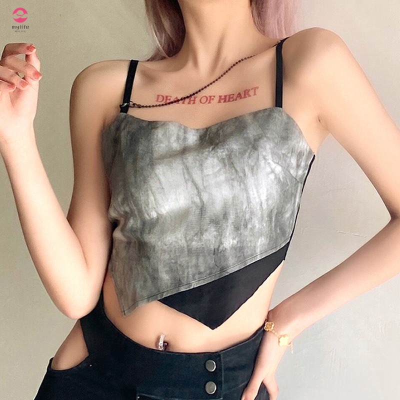 Áo Hai Dây Màu Sắc Tương Phản Thời Trang Mùa Hè Cho Nữ | BigBuy360 - bigbuy360.vn