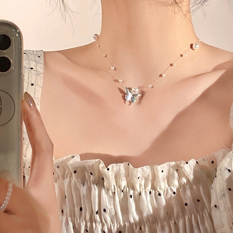 Vòng cổ nữ lolita dễ thương xinh xắn đơn giản sợi mảnh hình cánh tiên nhẹ nhàng V157