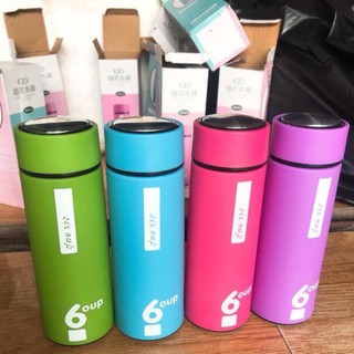 Bình nước bọc nhựa lõi thủy tinh 450ml 6oup