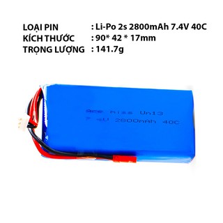 Pin Li-Po 2s 2800mAh 40C 7.4V