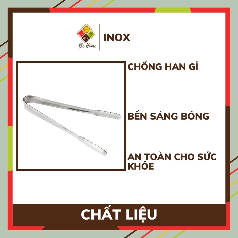 Kẹp Gắp Thịt Nướng Inox 304 BEHOME Kẹp Gắp Răng Cưa Thức Ăn Hàn Quốc Siêu Đẹp [Được Tặng Kẹp Khi Mua Bếp Nướng Bất Kì]