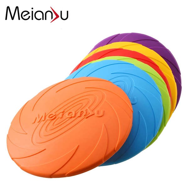 Meianju Pet Silicone Flying Dog Flying Saucer để cắn đồ chơi Đồ chơi đào tạo chó Đồ chơi nhai thú cưng