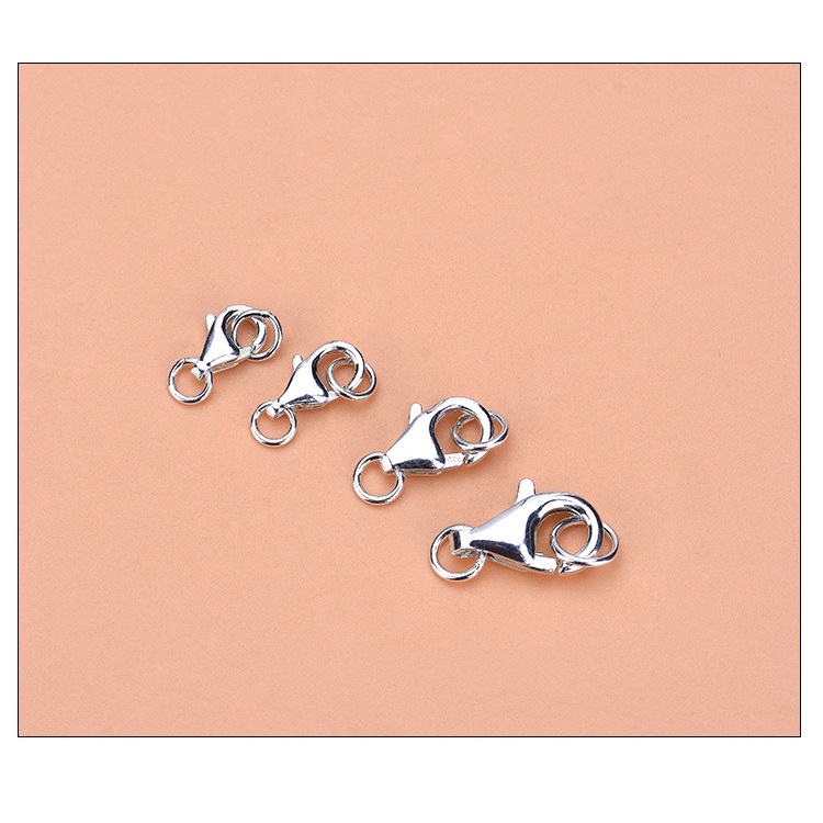 █diy゜ S925 Bạc●Móc Khóa Càng Cua Mạ Bạc S925 Tự Làm Trang Sức Vòng Tay/Dây Chuyền