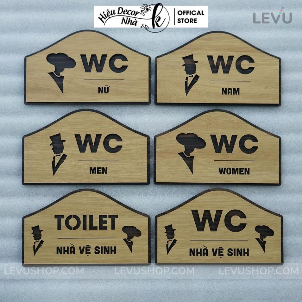 Bảng WC Toilet Vintage Decor Bằng Gỗ Cao cấp dán cửa phòng vệ sinh Nam Nữ độc đáo TL28 - Hiệu Nhà K