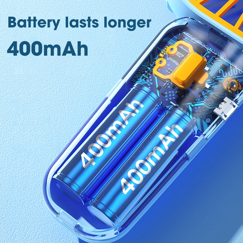 Quạt Làm Mát Mini Cầm Tay Sạc USB Có Giá Đỡ Điện Thoại Cho Học Sinh/Văn Phòng/Ngoài Trời