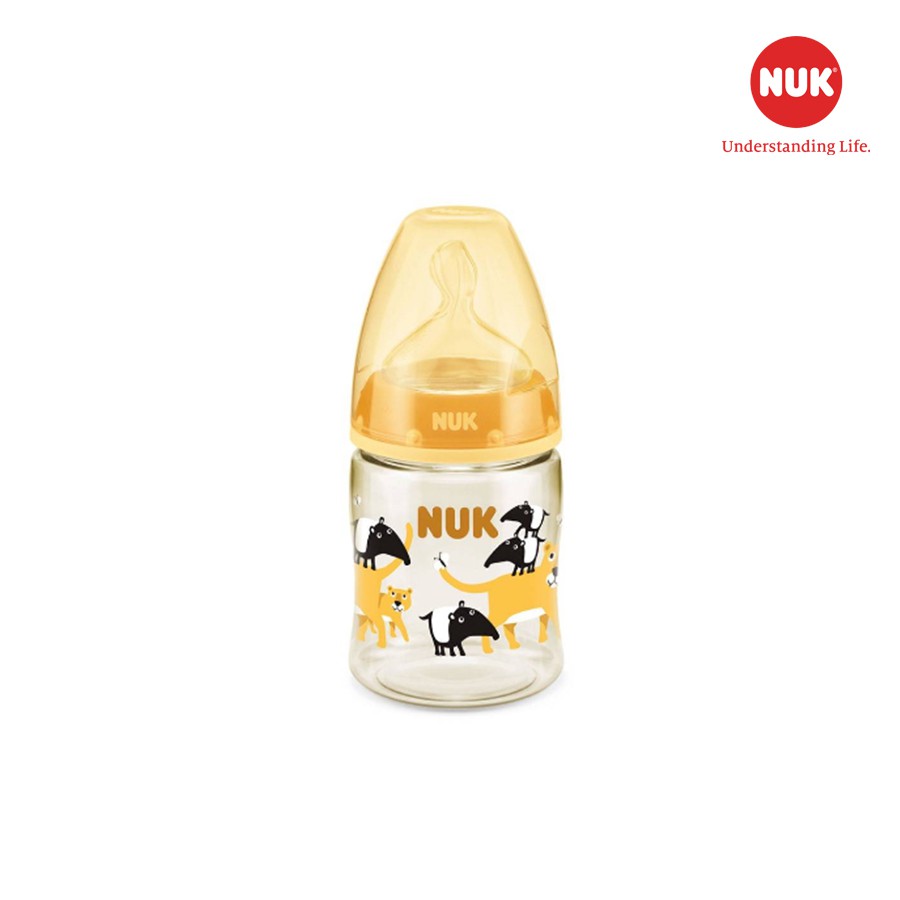 Bình sữa NUK PPSU 150ml núm ti silicone S1-M (Animals)