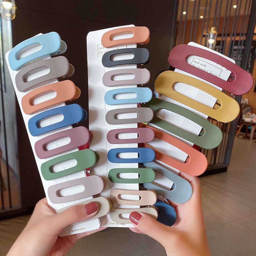 SUMU Kẹp Tóc Mái Bằng Nhựa Thiết Kế Hình Học Thời Trang Cho Nữ