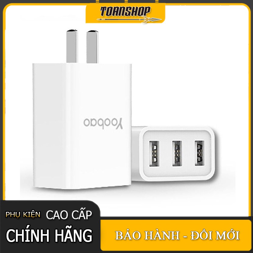 Cốc sạc 3 cổng USB cho điện thoại, máy tính bảng... YOOBAO 723 Yo_0514