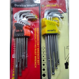 Chìa Khoá Lục Giác Bộ 9 Kích Cỡ Loại 1