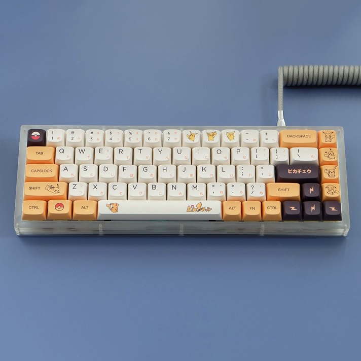 Bàn phím cơ keycap Pikachu QX1 Profile 139 phím PBT Dyesub - cho bàn phím cơ Filco, Leopold, IKBC, Edra