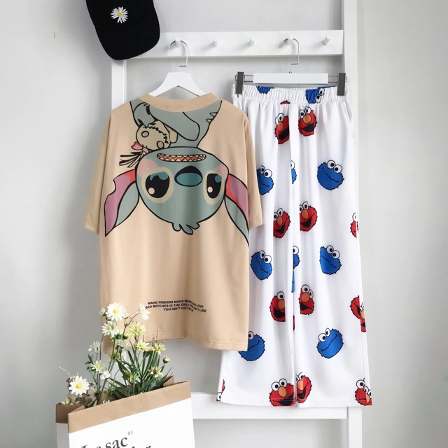 Quần Cartoon Cookies Monster/Cartoon Pant Dài Ảnh Thật