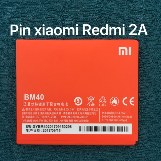 Pin Xiaomi Redmi 2A mới lỗi đổi mới