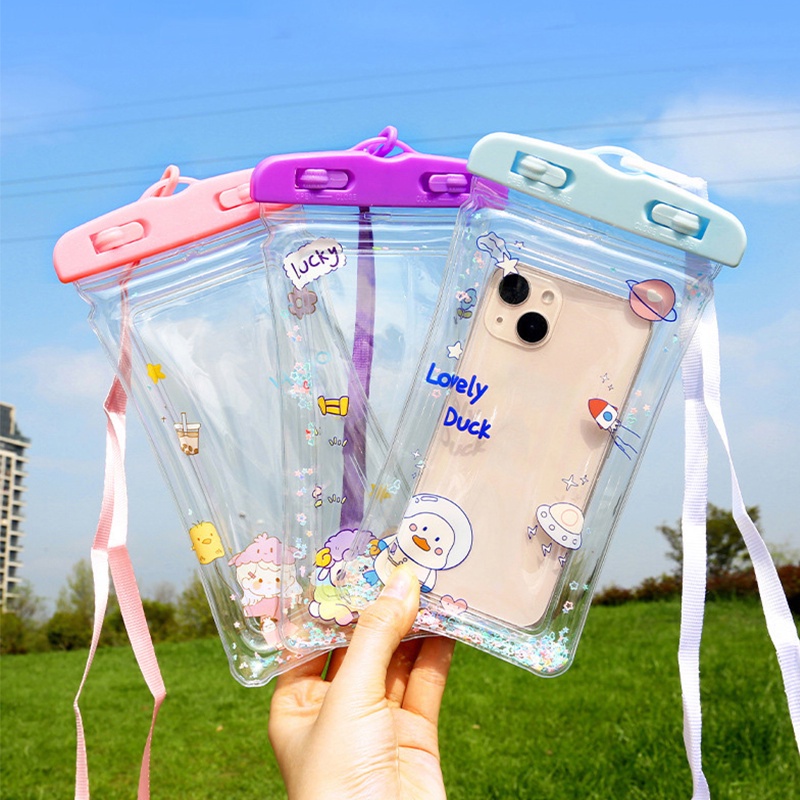 Túi Đựng Điện Thoại Mini Chống Nước Chống Thất Lạc Họa Tiết Hoạt Hình Dễ Thương