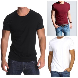 Hình Thật ÁO THUN TRƠN  BASIC T-SHIRT áo thun trơn cổ tròn đẹp ÁO THUN NAM ĐẸP