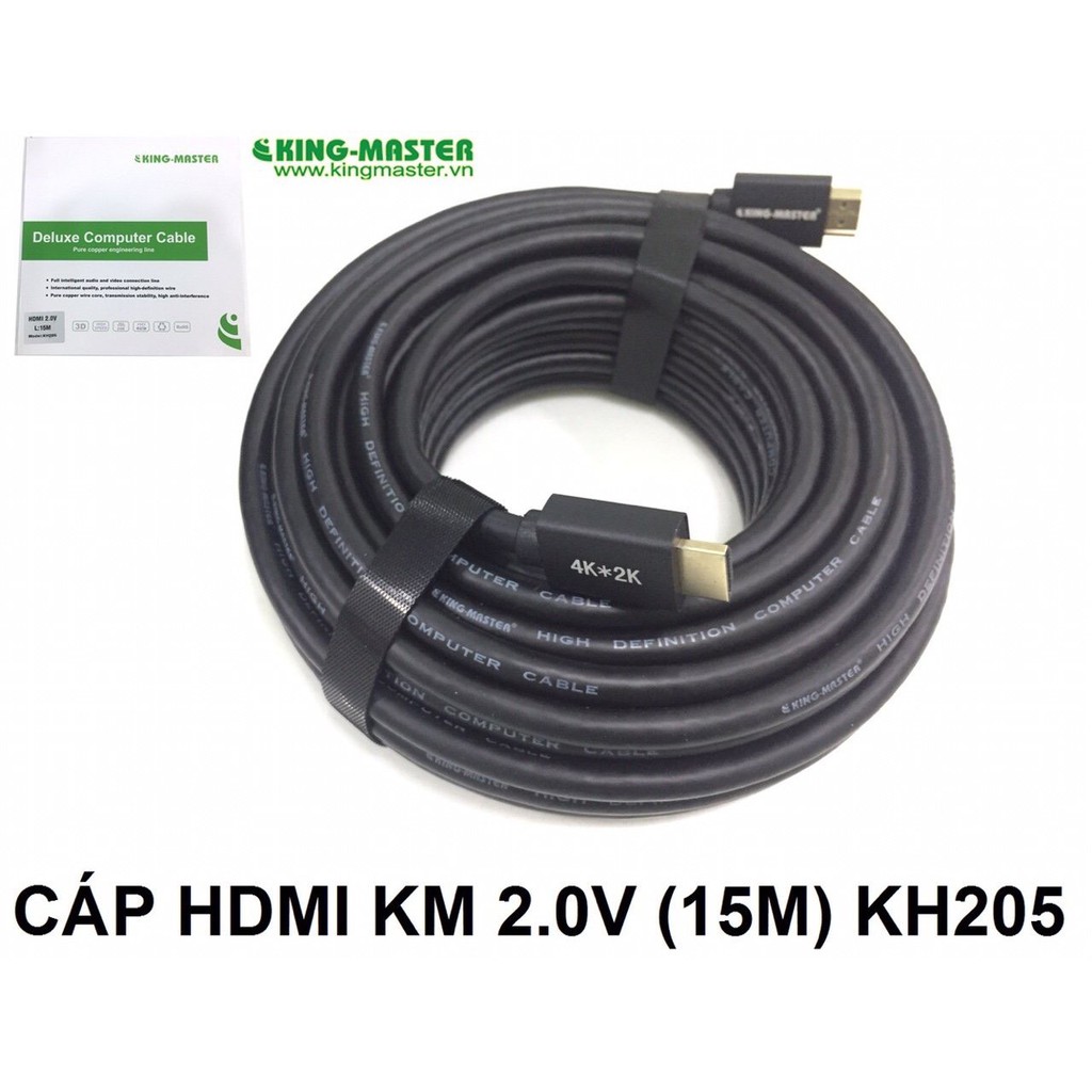 Cáp HDMI Kingmaster 2.0V từ 1.5m đến 30m , 15m KH 205 , 20m KH 206, 25m KH 207, 30m KH 208