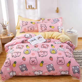 Set 5 món chăn ga gối Cotton Poly Hàn quốc
