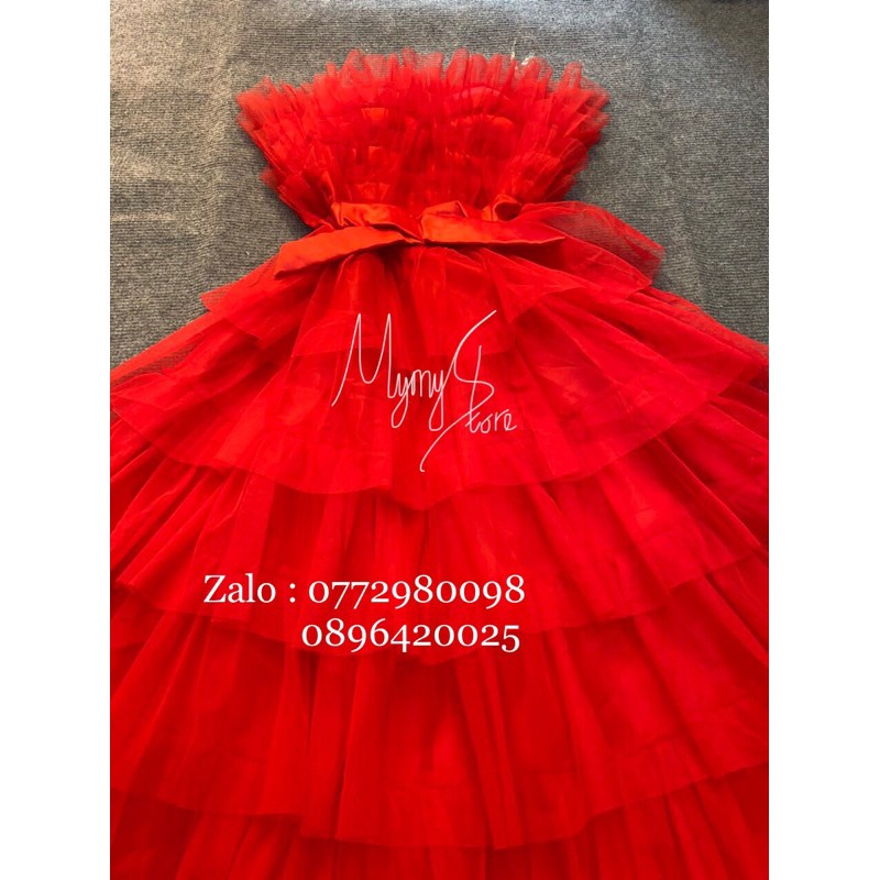 Đầm maxi dự tiệc cúp ngực xếp tầng TRIPBLE T DRESS - Size M/L (kèm ảnh/video thật) MS270V