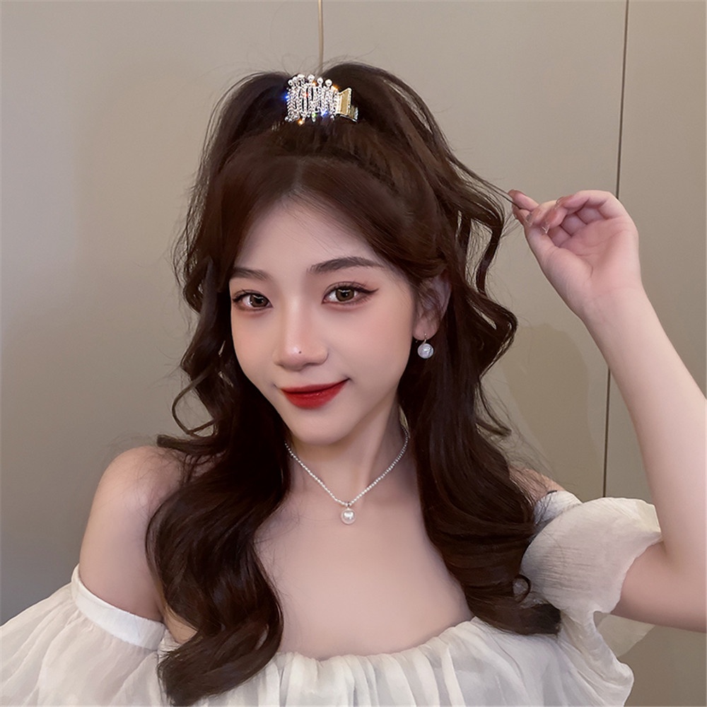 Kẹp Tóc Đính Đá Và Ngọc Trai Thời Trang Cho Nữ