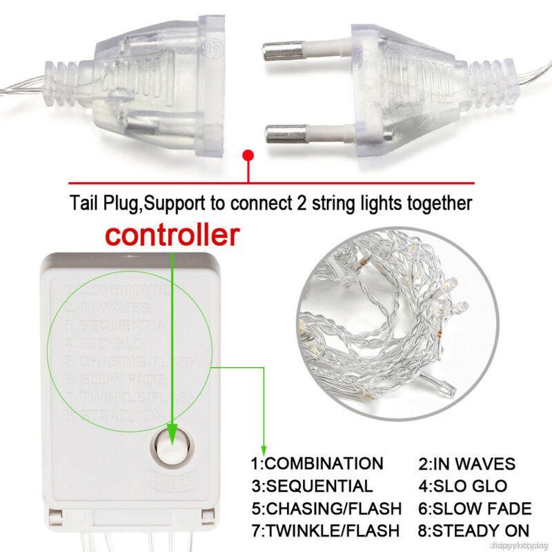 Dây Đèn Led Dài 3.5m Hình Trăng Sao Dùng Để Trang Trí Nhà Cửa