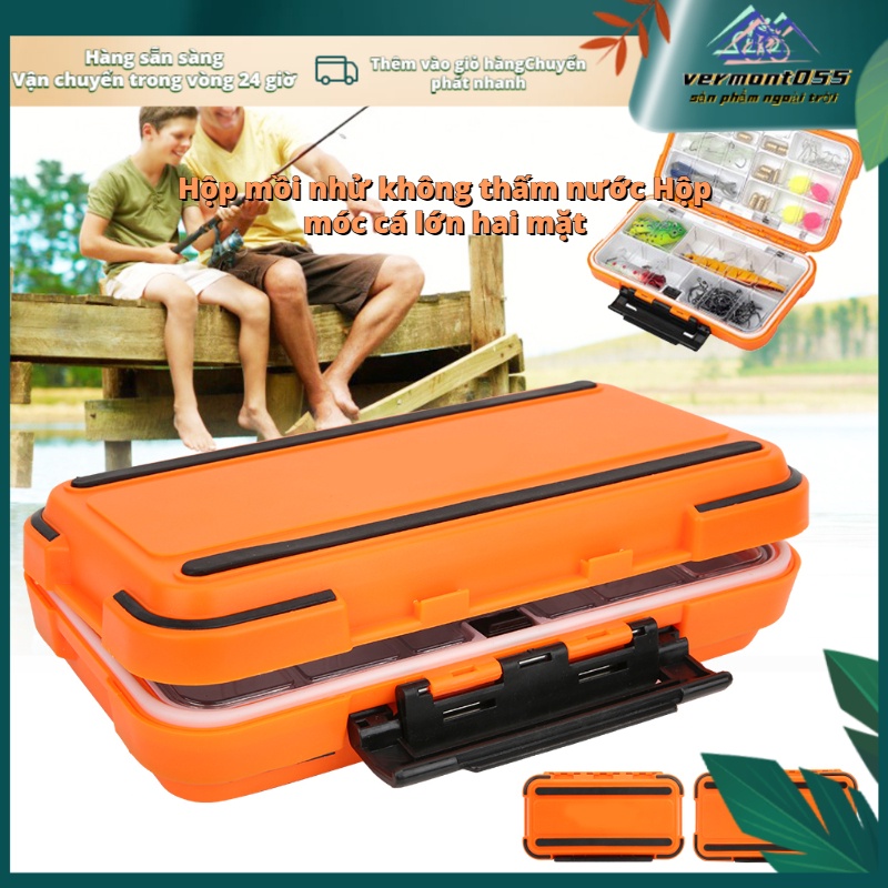 Có thể bán buôn Vật liệu ABS chống thấm nước câu cá hộp hộp đựng mồi móc hộp lưu trữ phụ kiện hộp đựng Vermont055  Hàng giao ngay