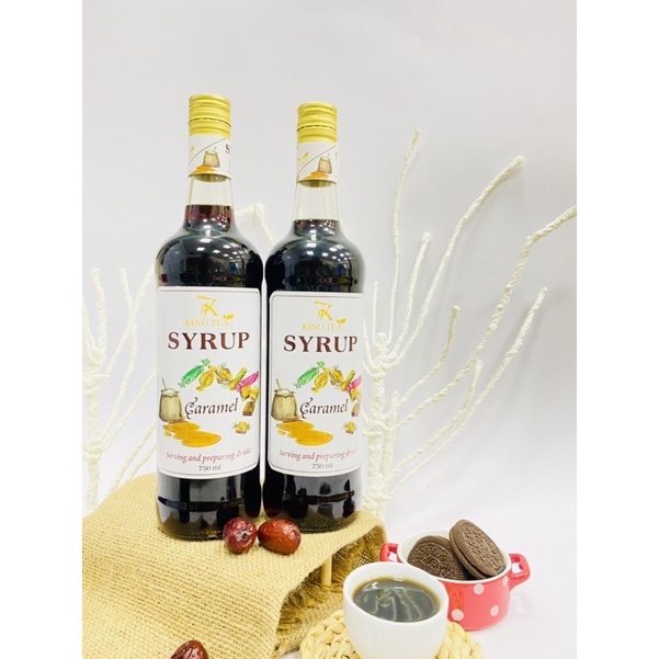 Siro Caramel Pha Chế( Syrup Caramel ) KingTea.XT- Chai Thuỷ Tinh 800ml
