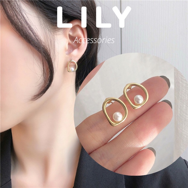 Khuyên Tai Nữ Dáng Nhỏ Mạ Vàng Thời Trang LILY V1.34