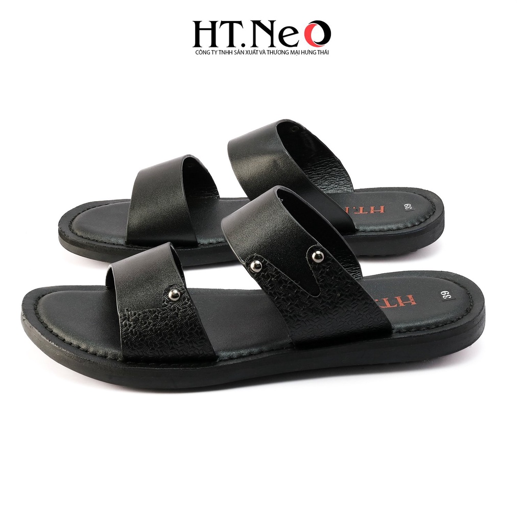 Sandal nam HT.NEO 100% da bò mềm mại, đế cao su nguyên khối, khâu may chân quai siêu chắc chắn SD133