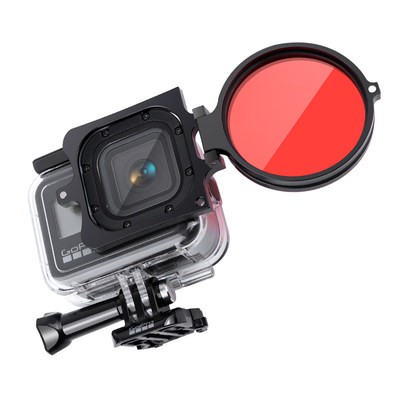 Bộ lọc GoPro8 phụ kiện hero567 58mm ống kính cận nhiệt Macro lặn bộ lọc màu đỏ kính lúp vòng xoay