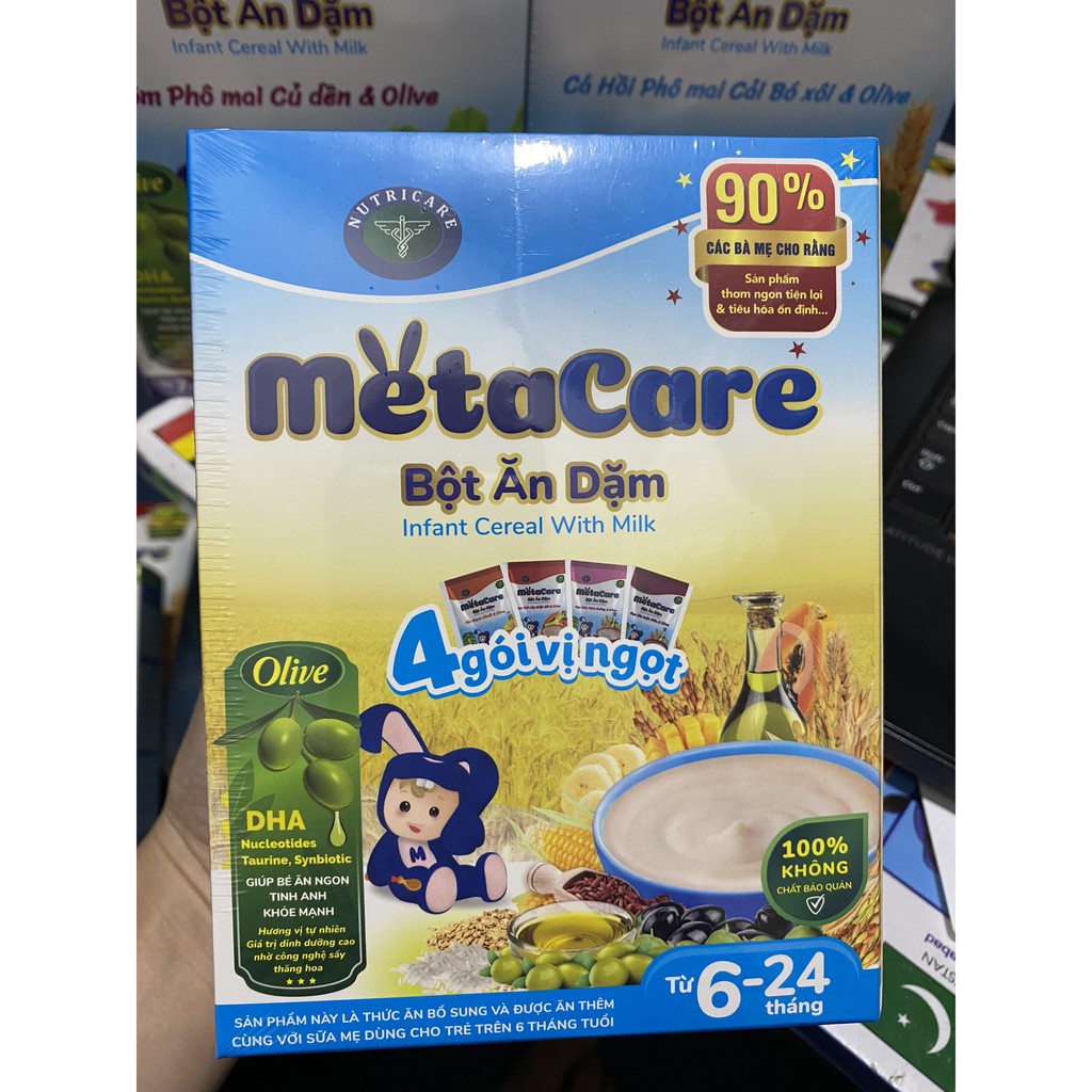 Bột ăn dặm Nutricare Metacare đầy đủ 8 vị