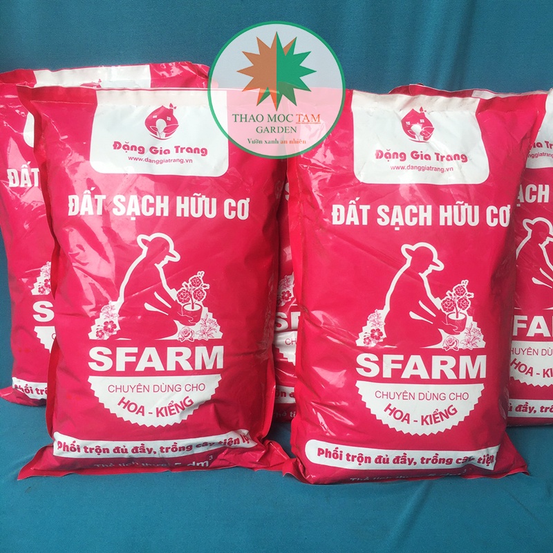 Đất Sạch Hữu Cơ Trồng Hoa, Cây Kiểng SFARM Bao 5dm3 – Dinh dưỡng đủ đầy trồng cây tiện lợi