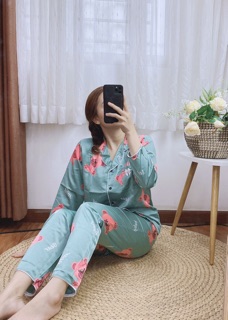 ( Freesize Satin ) Đồ Bộ Pijama Satin Nơ TDQD ( P1 )