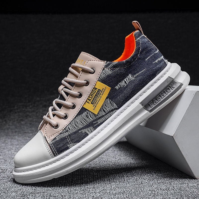 Giày thể thao nam vải bò màu xanh thêu fashion ( Hàng độc đầu năm) | BigBuy360 - bigbuy360.vn