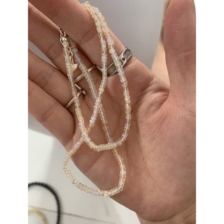 Võng cổ opal khoá bạc