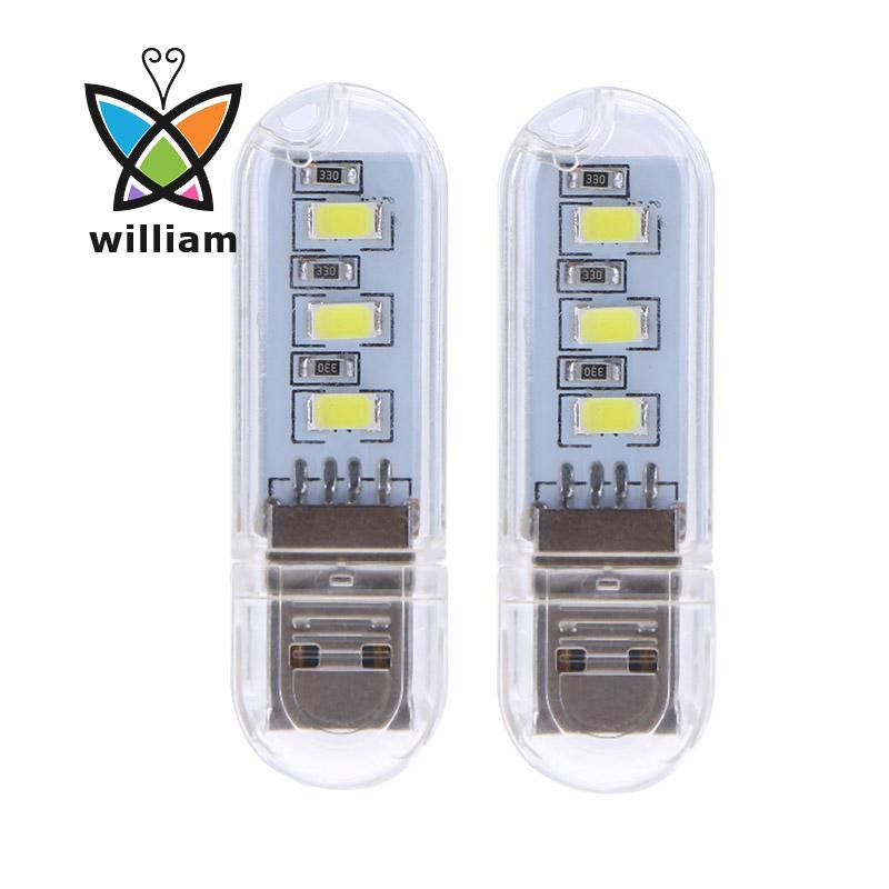 Set 2 Đèn Led Usb Mini Hình Chữ U Gắn Máy Tính Tiện Dụng