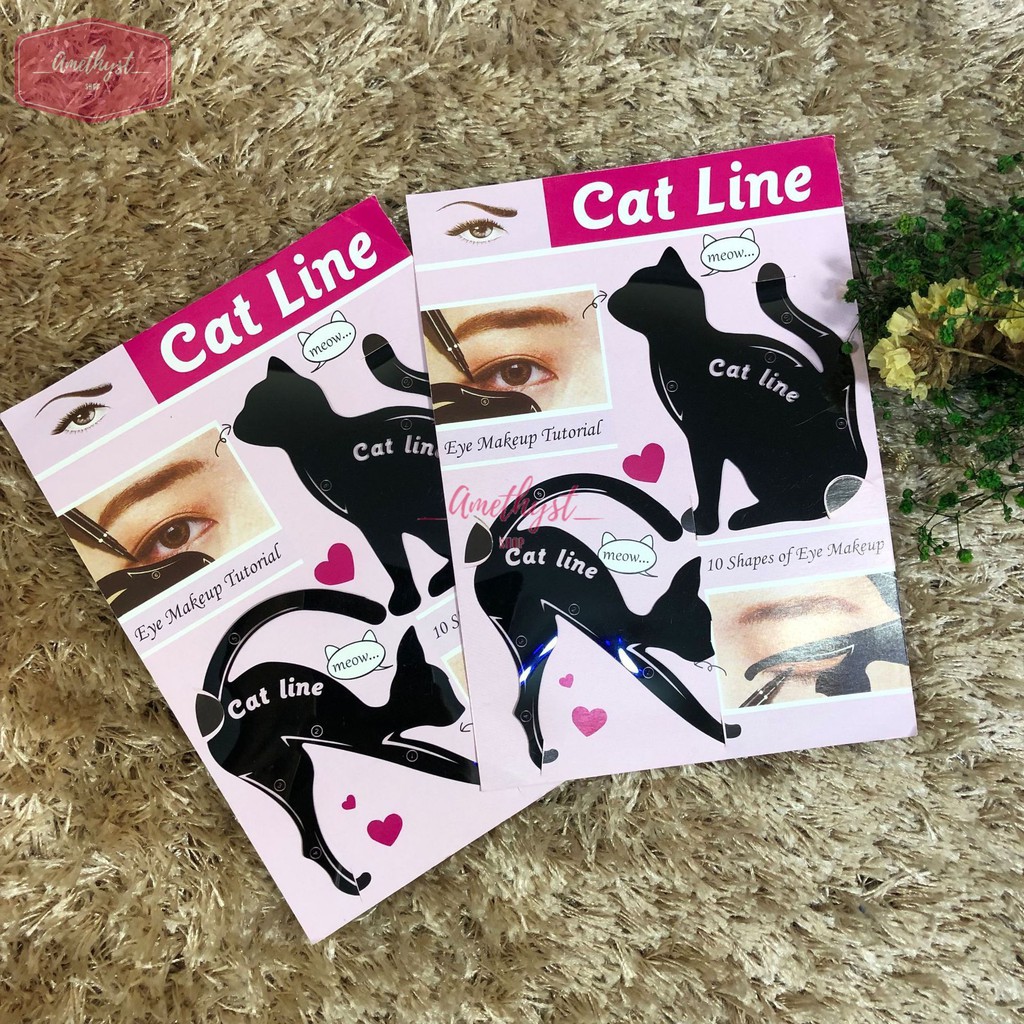Set 2 Khuôn Kẻ Eyeliner, Tô Bầu Mắt Hình Mèo Cat Line | BigBuy360 - bigbuy360.vn