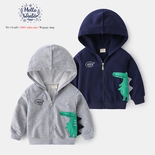 Mã FAX243B giảm 25k đơn 150k Áo Hoodie cho bé WAPYPY áo nỉ có mũ họa tiết