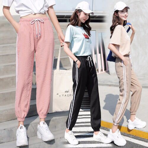 Ged♥[Fashion]Summer Black Lloose Korean Version Of The Wild Nine Pants | BigBuy360 - bigbuy360.vn